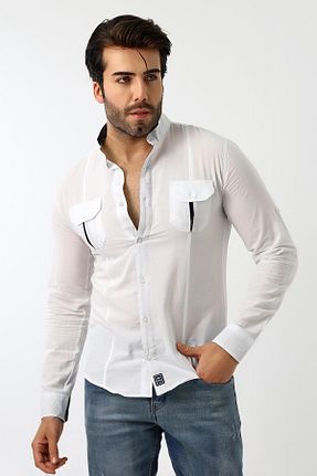 پیراهن سفید مردانه تنگ / اسلیم Kotbankmrs - کد 869816720