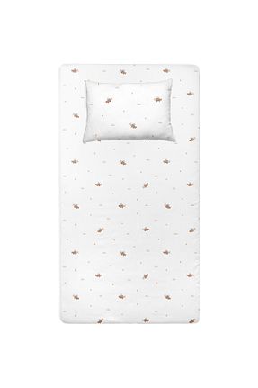 ملحفه کودک و نوزاد سفید ساتن پنبه Casadora Baby - کد 870291821