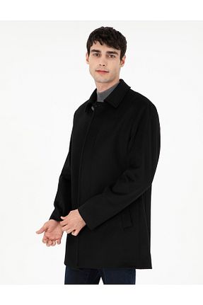 پالتو پشمی مشکی مردانه اسلیم فیت Pierre Cardin - کد 869822937