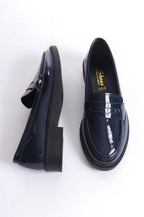 کفش لوفر سرمه ای زنانه چرم لاکی Shoesers - کد 870293484