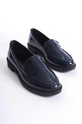 کفش لوفر سرمه ای زنانه چرم لاکی Shoesers - کد 870293484