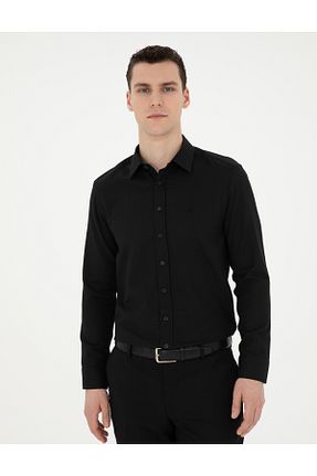 پیراهن مشکی مردانه اسلیم فیت Pierre Cardin - کد 833215163