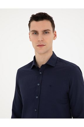 پیراهن سرمه ای مردانه اسلیم فیت Pierre Cardin - کد 833224553