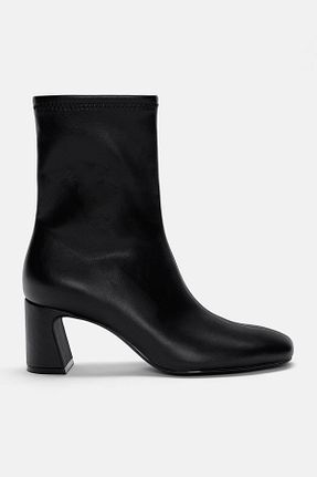 بوت / نیم بوت مشکی زنانه پلی اورتان Pull & Bear - کد 855214431