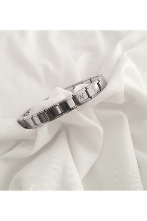 دستبند استیل (فولاد) صورتی زنانه استیل (فولاد) bijoux uniques - کد 864082436