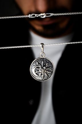 گردنبند نقره مشکی زنانه 925 عیار Ebrar Silver - کد 869861856