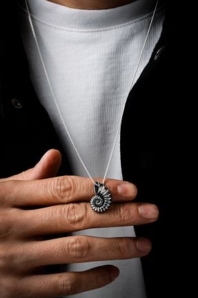 گردنبند نقره مشکی زنانه 925 عیار Ebrar Silver - کد 869859230