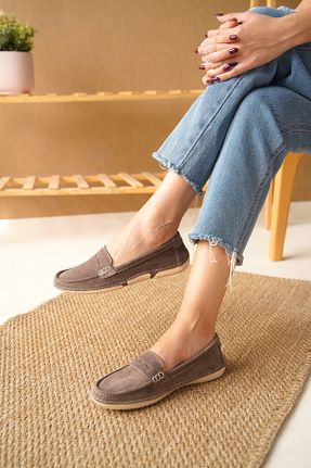 بابت قهوه ای زنانه نبوک Cananın Pabuçları - کد 869872487