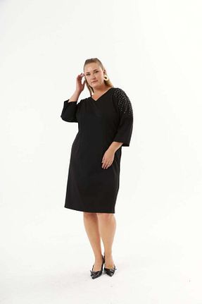 لباس سایز بزرگ مشکی زنانه سایز بزرگ Rmg - کد 869872738