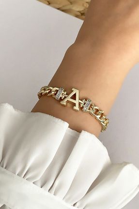 دستبند جواهر طلائی زنانه زیرکن Çlk Accessories - کد 121349215