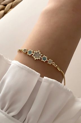 دستبند استیل (فولاد) طلائی زنانه استیل (فولاد) Çlk Accessories - کد 204538080