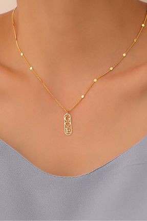 گردنبند نقره طلائی زنانه 925 عیار Nox Jewelry - کد 869898309