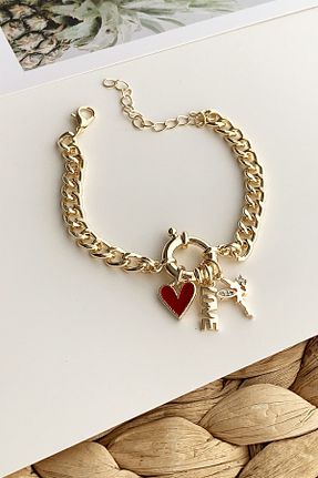 دستبند استیل (فولاد) طلائی زنانه استیل (فولاد) Çlk Accessories - کد 153357587