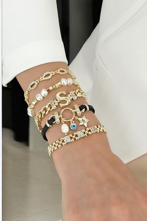 دستبند استیل (فولاد) مشکی زنانه استیل (فولاد) Çlk Accessories - کد 857422088
