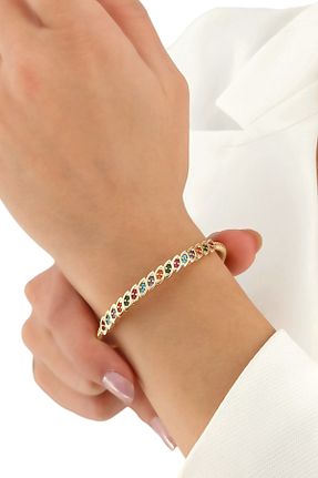 دستبند استیل (فولاد) طلائی زنانه استیل (فولاد) Çlk Accessories - کد 776095750