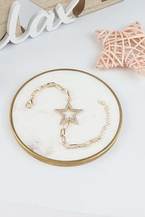 دستبند استیل (فولاد) طلائی زنانه استیل (فولاد) Çlk Accessories - کد 42621764