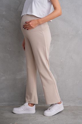 شلوار گرمکن بارداری بژ زنانه پنبه ای Miss Dünya Lissa - کد 869894061