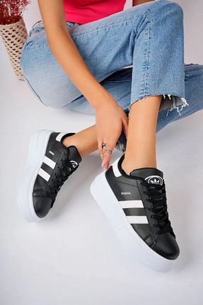 کفش اسنیکر مشکی زنانه بند دار modazoom - کد 870408621