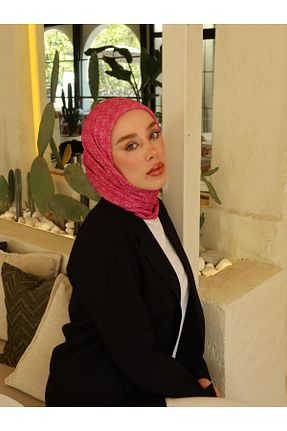روسری صورتی پلی استر Modakaşmir - کد 869934087