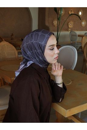 روسری بنفش پنبه پلی استر Modakaşmir - کد 870945114
