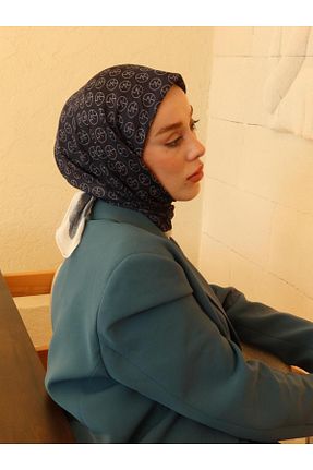 روسری سفید پلی استر Modakaşmir - کد 869934114