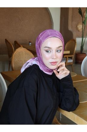 روسری صورتی پنبه پلی استر Modakaşmir - کد 869939134