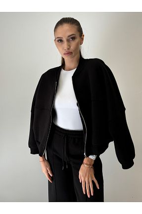 ست بالاتنه و پائین تنه مشکی زنانه بافتنی ossons - کد 869932983
