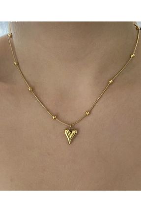 گردنبند استیل ( فولاد ) طلائی زنانه استیل ضد زنگ Sepetten Eve - کد 869946086