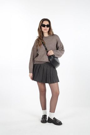 دامن طوسی زنانه پنبه ای BarB - کد 869952153