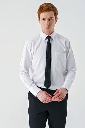 پیراهن سفید مردانه یقه پیراهنی İmza - کد 816587276