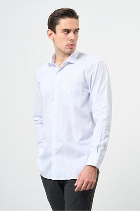 پیراهن سفید مردانه یقه ایتالیایی İmza - کد 869950627