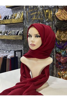 شال زرشکی زنانه شیفون zagreus - کد 870486775