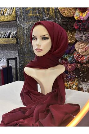 شال زرشکی زنانه شیفون zagreus - کد 869955984