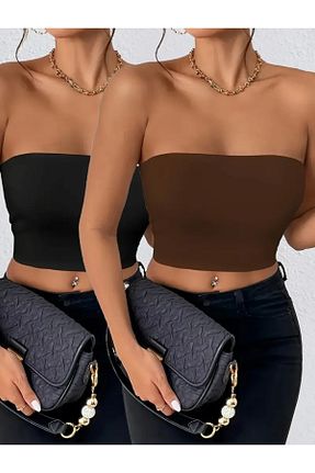 بادی قهوه ای زنانه Straplez Olyssia - کد 862202557