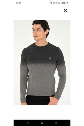 پلیور طوسی مردانه ساده U.S. Polo Assn. - کد 869973809