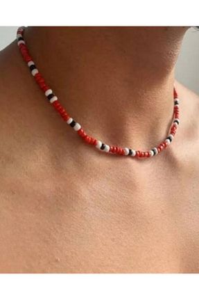 گردنبند جواهر قرمز مردانه منجق Duayen Design - کد 869972200