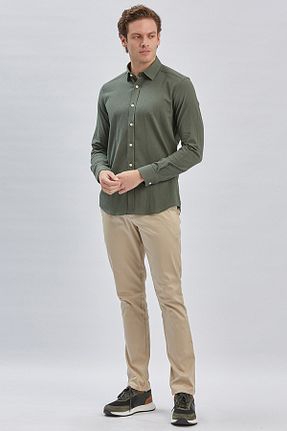 پیراهن خاکی مردانه اسلیم فیت İmza - کد 827250926
