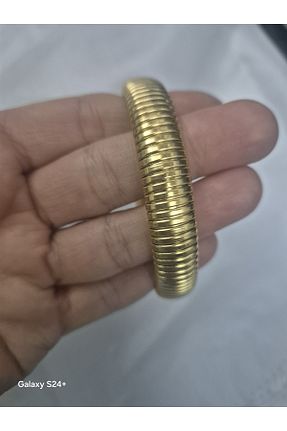 دستبند استیل (فولاد) طلائی زنانه استیل (فولاد) Pinkimaj - کد 869983675