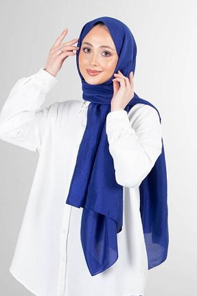 شال سرمه ای زنانه پنبه پلی استر haremscarfs - کد 869989933