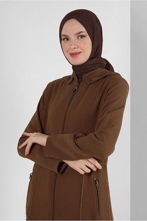 شال قهوه ای زنانه پلی استر Alvina - کد 870008479