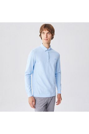 پولوشرت آبی مردانه پنبه ای Lacoste - کد 52455077