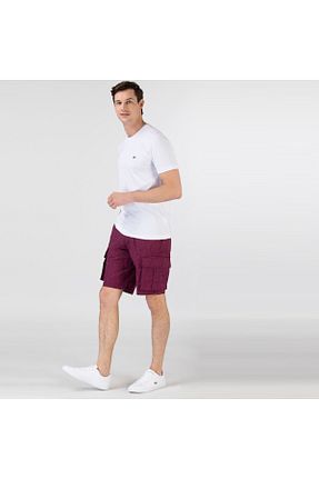 شلوارک و برمودا زرشکی مردانه رگولار Lacoste - کد 286214110