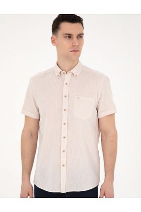 پیراهن بژ مردانه رگولار Pierre Cardin - کد 829235209