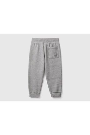 شلوار کرمگن طوسی بچه گانه پاچه کش دار United Colors of Benetton - کد 870016376