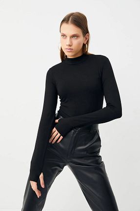 بادی مشکی زنانه یقه نیم ماهیگیر Yefrastore - کد 740793033