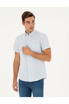 پیراهن آبی مردانه رگولار Pierre Cardin - کد 834895569