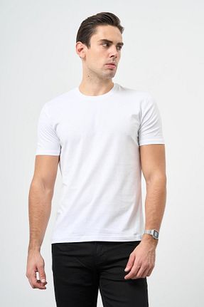 تیشرت سفید مردانه اسلیم فیت İmza - کد 870022412