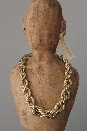 گردنبند استیل ( فولاد ) طلائی استیل (فولاد) Nenya - کد 868997699