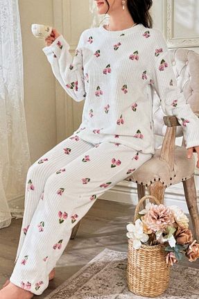 ست لباس راحتی سفید زنانه چاپی BELLA NOTTE - کد 870030267
