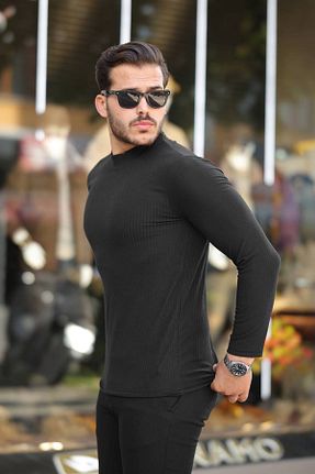 بادی مشکی مردانه یقه ماهیگیر Gameyal - کد 870031752
